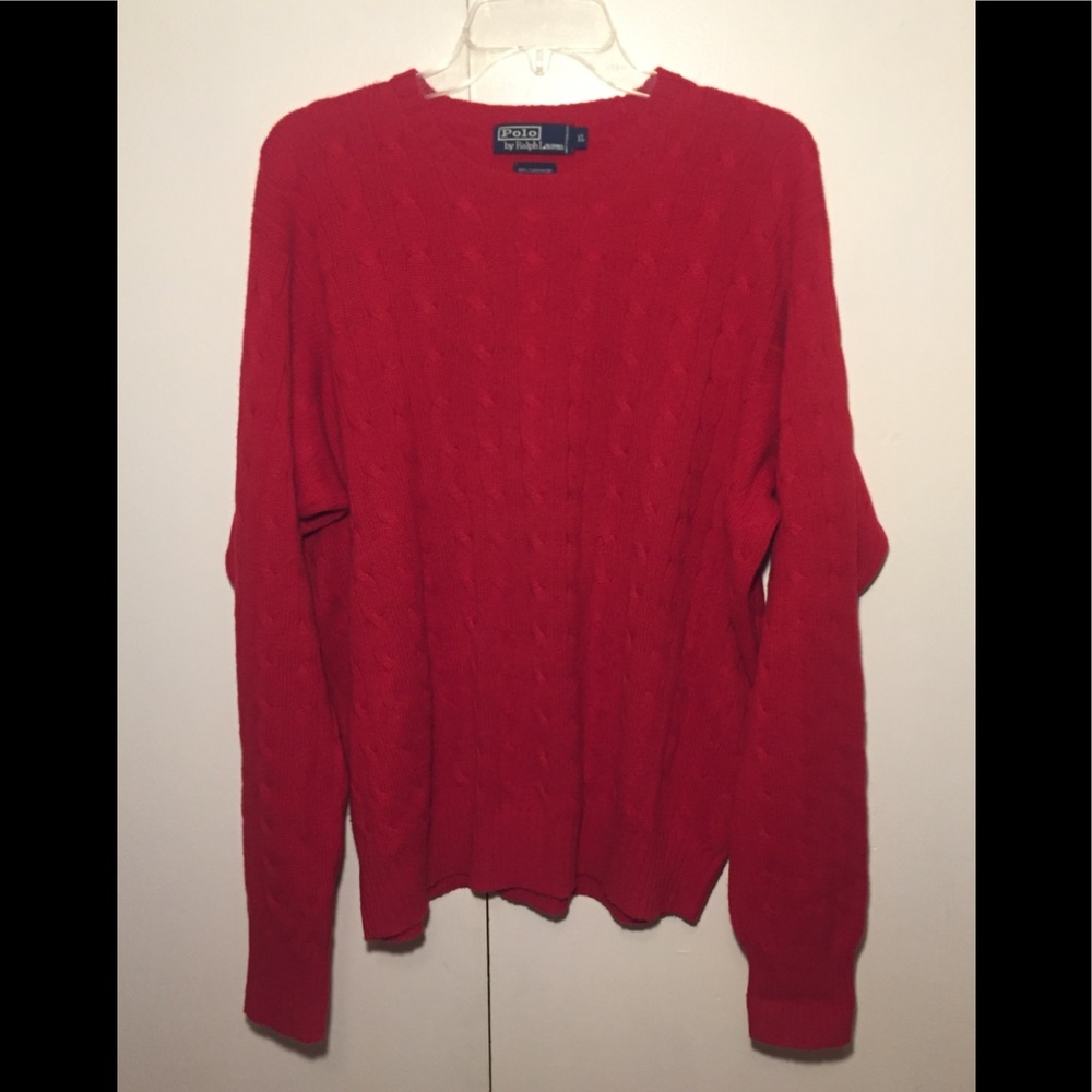 Men’s Polo Ralph Lauren Cashmere Red Knit Sweater